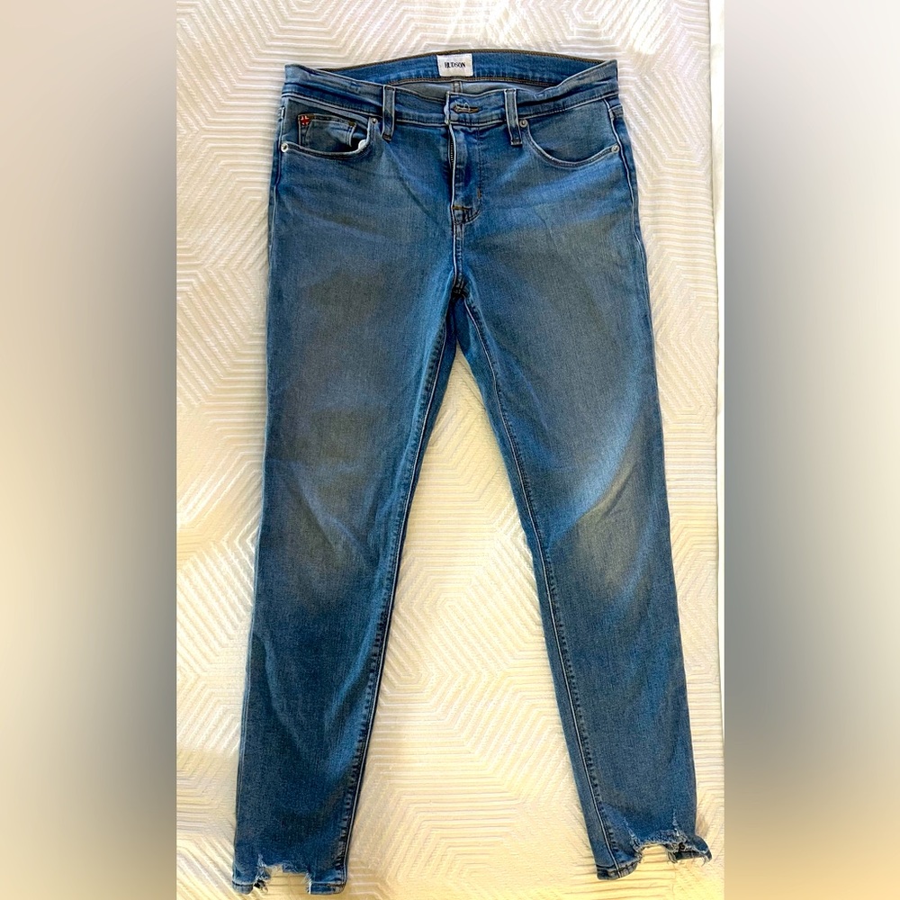 Hudson Krista super skinny low rise jeans.